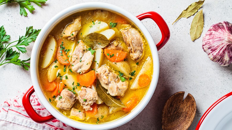 chicken soup with veggies