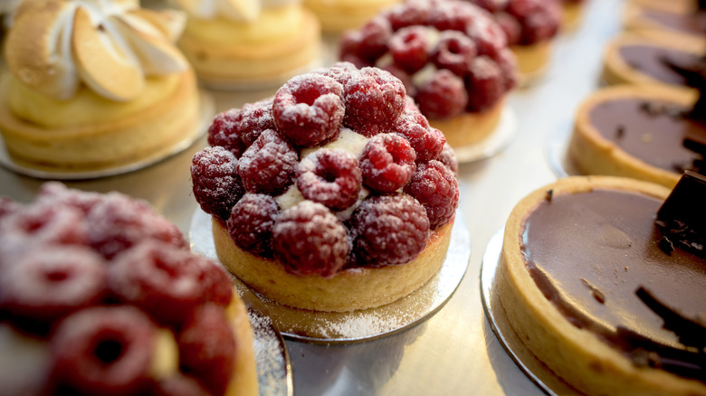 small cakes on table