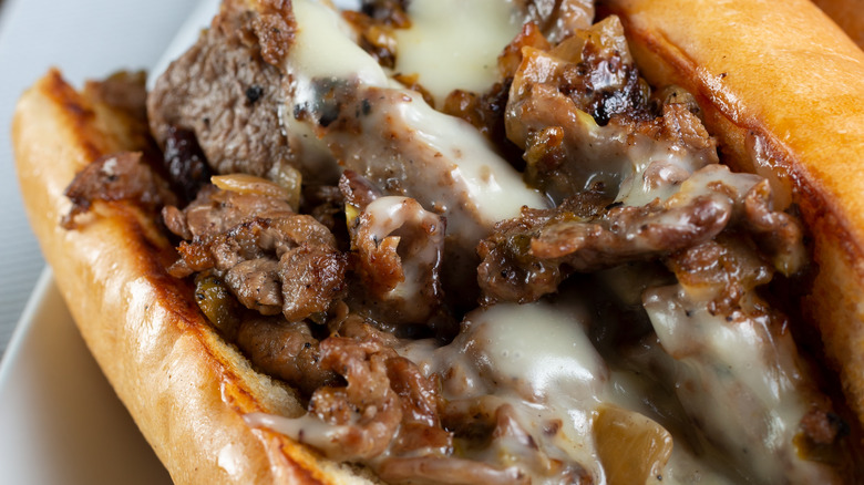 Philadelphia cheesesteak sandwich