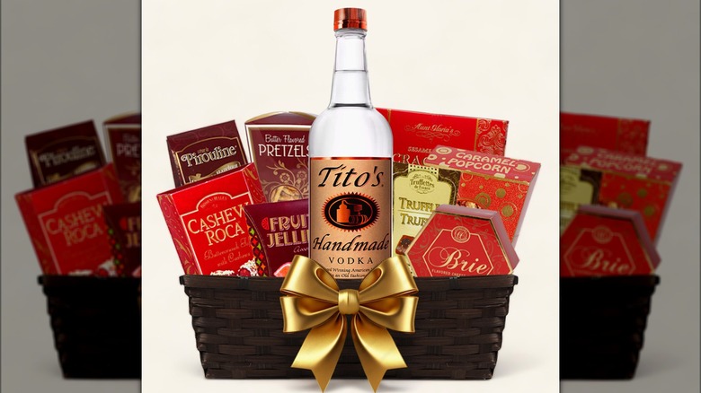 Tito's vodka gift basket