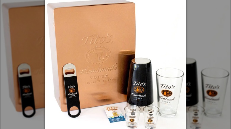 Tito's vodka barware gift set