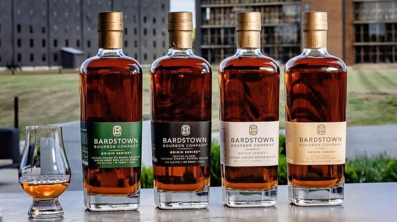 Lineup of Bardstown Bourbon