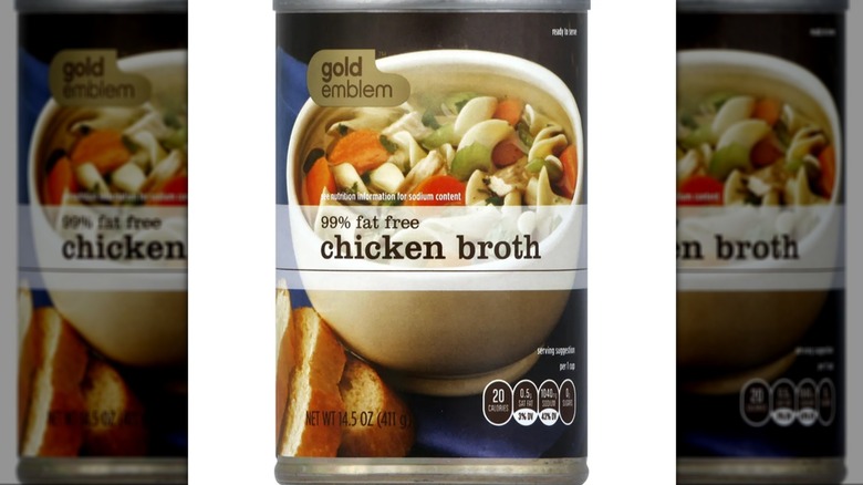 gold emblem chicken broth can