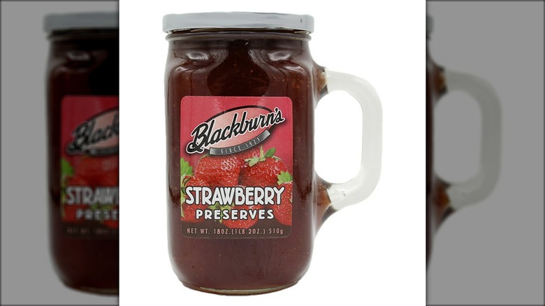 jar of strawberry preserves