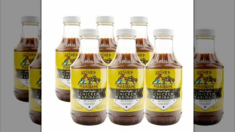 Absurd chicken marinade bottles