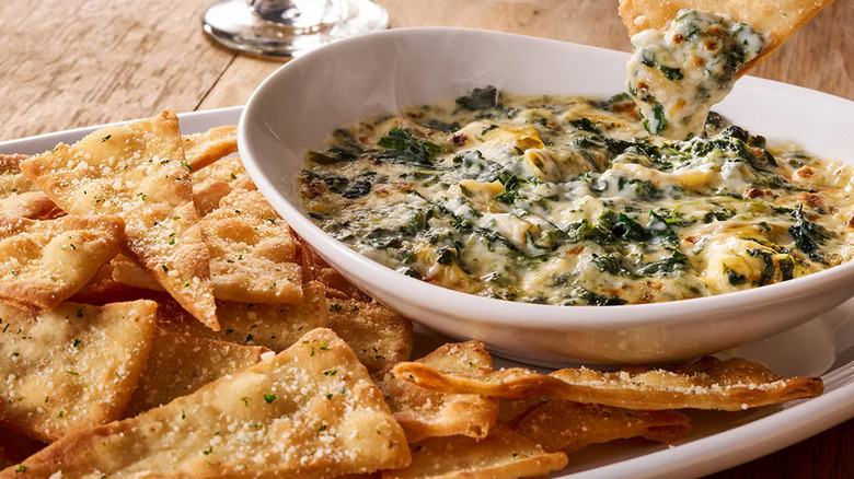 plate of spinach-artichoke dip