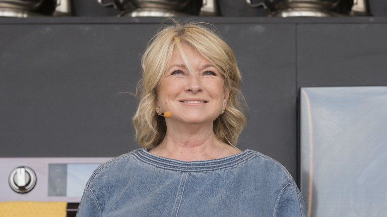 Martha Stewart smiling on culinary stage