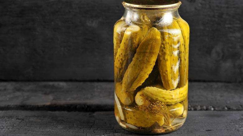 Pickles in brine