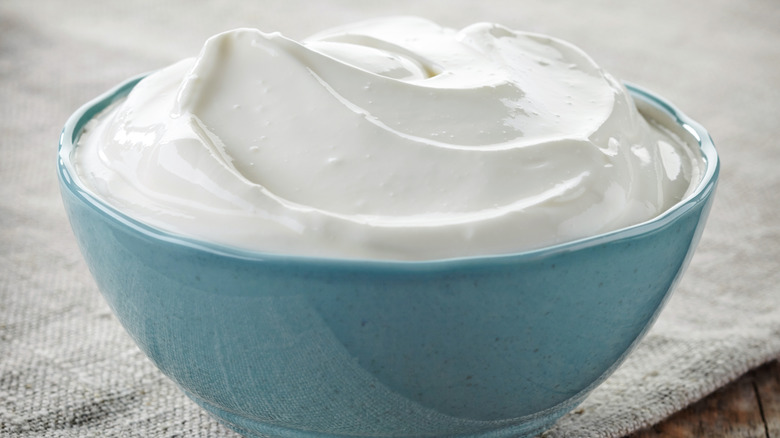 bowl of sour cream