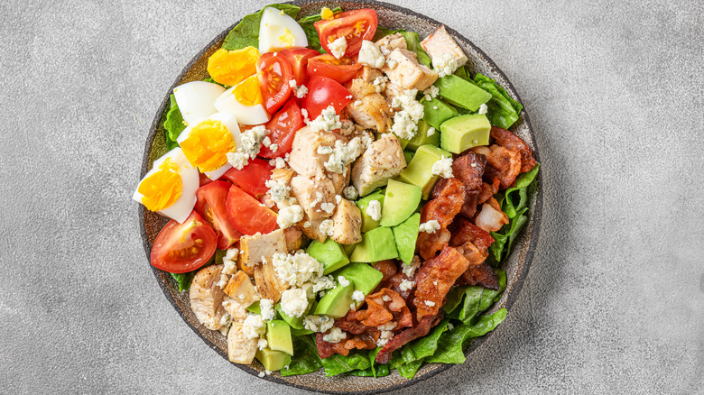 colorful filled bowl of salad