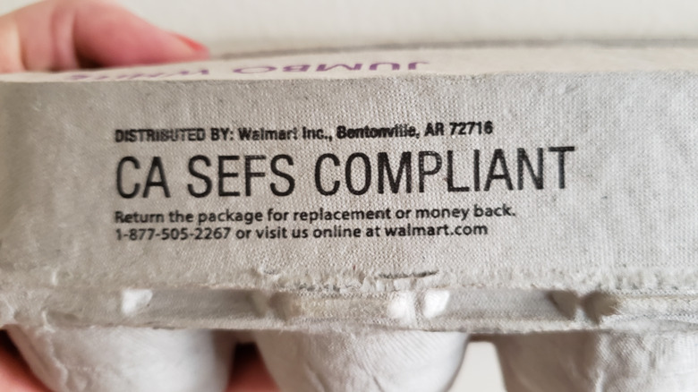 Carton labeled CA SEFS Compliant