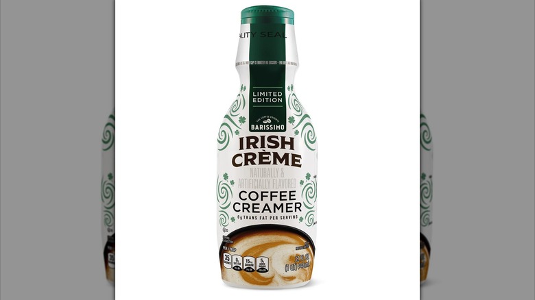 Bottle of Barissimo Irish Cream coffee creamer