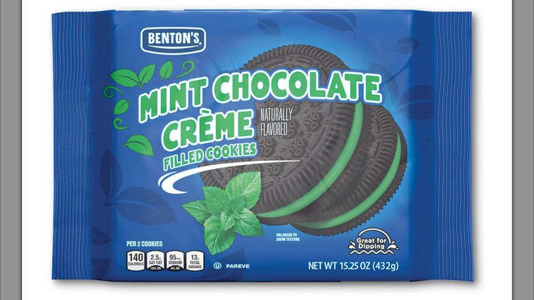 Benton's Mint chocolate creme sandwich cookies