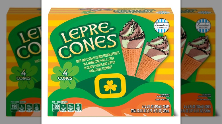 Box of Sundae Shoppe Lepre-cones desserts