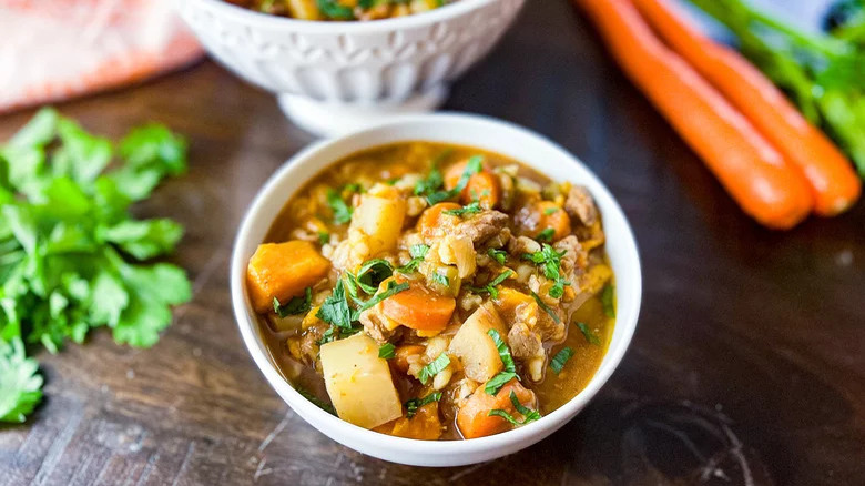 Barley beef soup