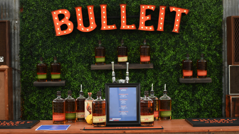 Bulleit Bourbon display featuring 10 Year