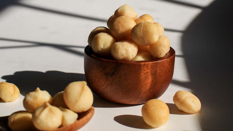 Bowl of macadamia nuts