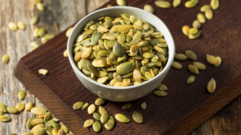 Pepita seeds in bowl