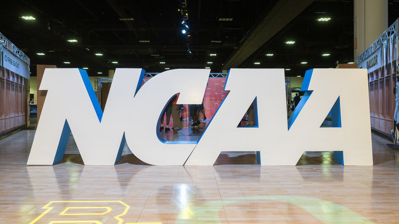 large NCAA sign