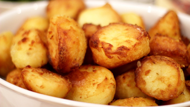 Bowl of roast potatoes