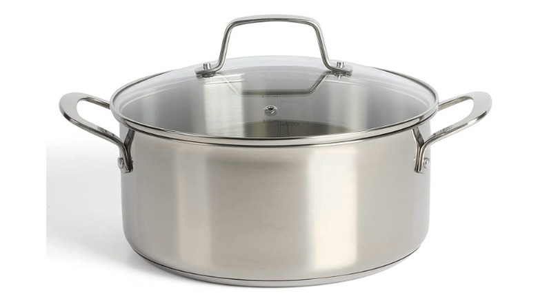 Stainless steel Dutch oven with lid