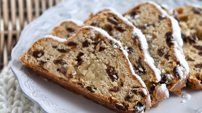 A plate of stollen