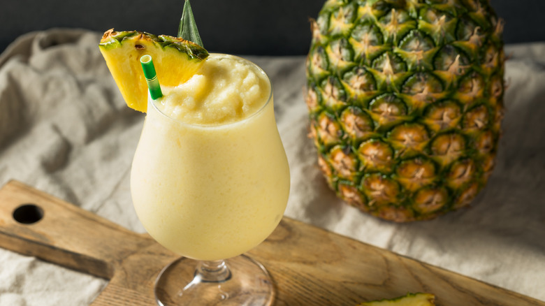 frozen pina colada cocktail