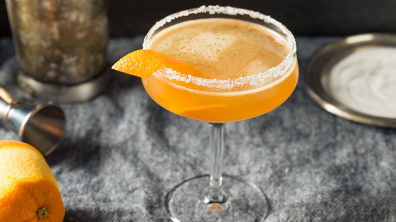 classic sidecar cocktail with cognac 