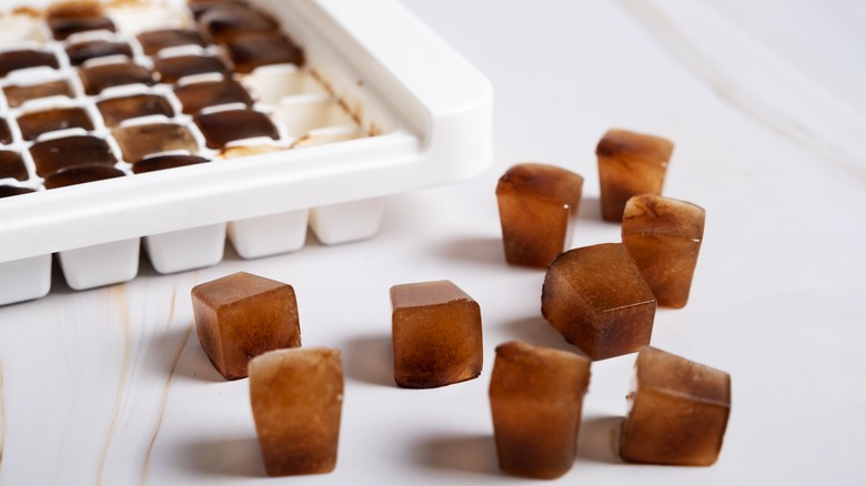 frozen coffee ice cubes