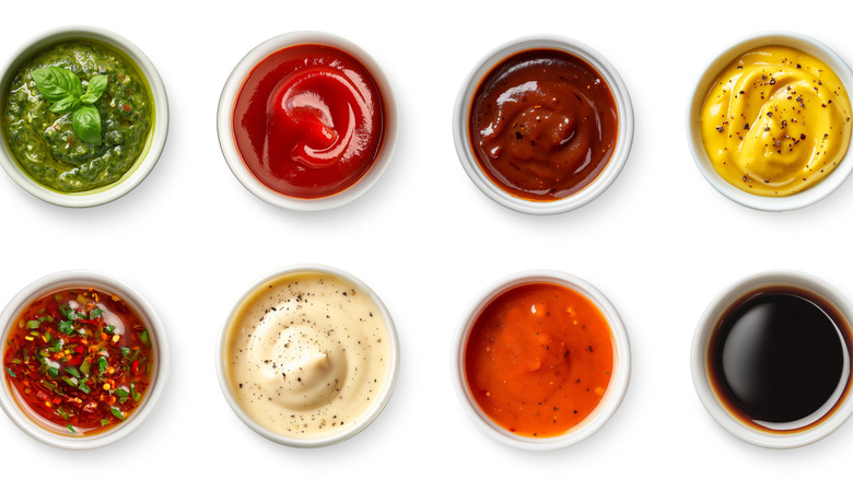 various dipping sauces