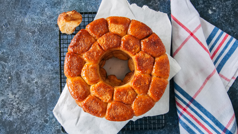 Monkey bread on cooling rack