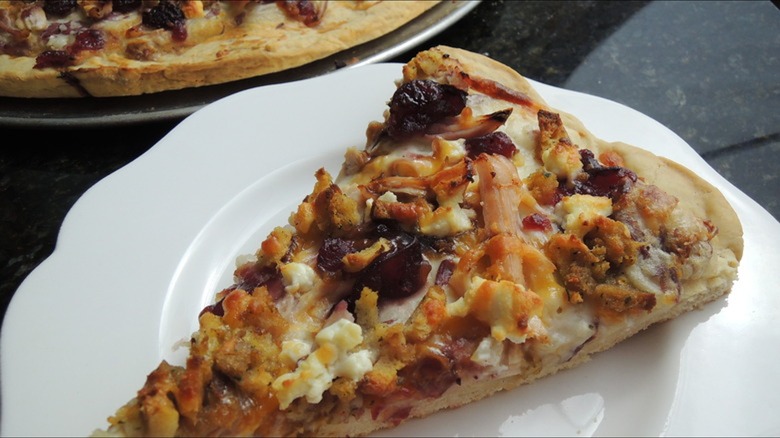 leftover Thanksgiving pizza