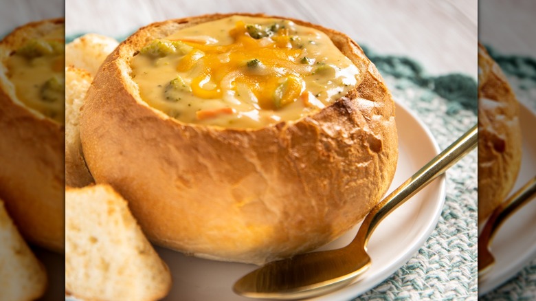 bread bowl with soup