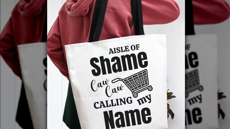 Aisle of shame tote bag