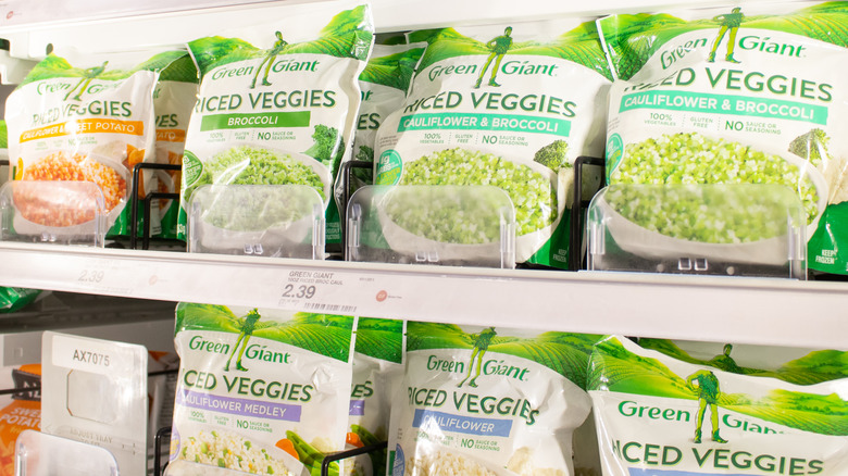 Green Giant Riced Veggies on store shelf