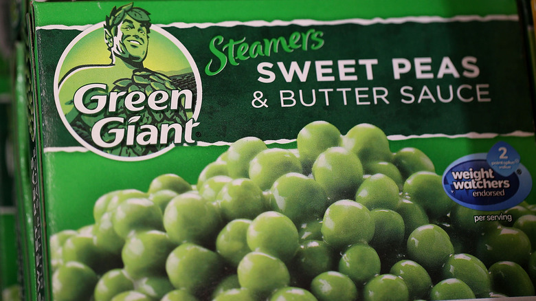 Front label of Green Giant Steamers package