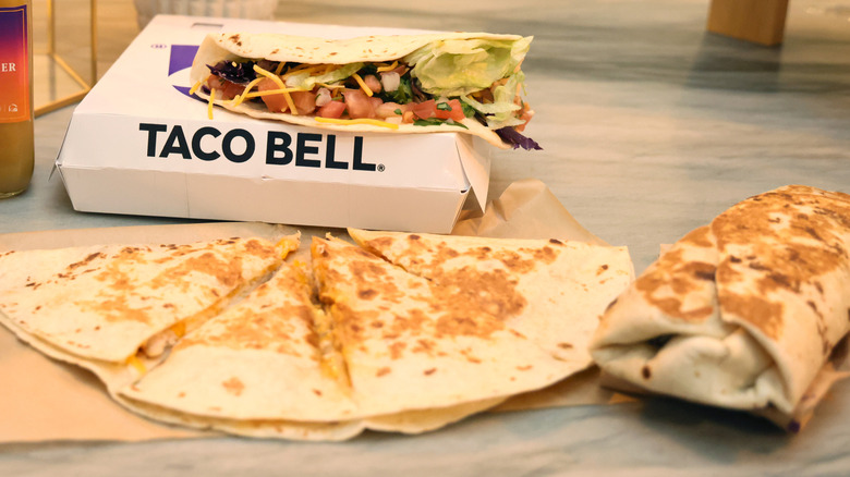 Taco Bell quesadilla and taco