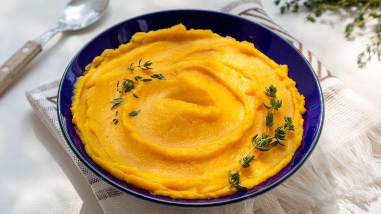 whipped squash in a bowl