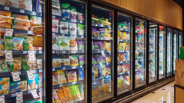 frozen section of grocery store