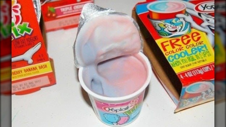 Opened cup of Trix Yogurt