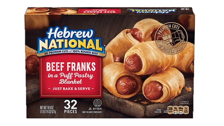 beef franks in blanket package