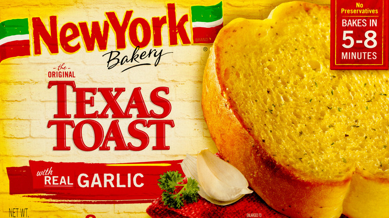 A box of New York Bakery's Garlic Texas Toast