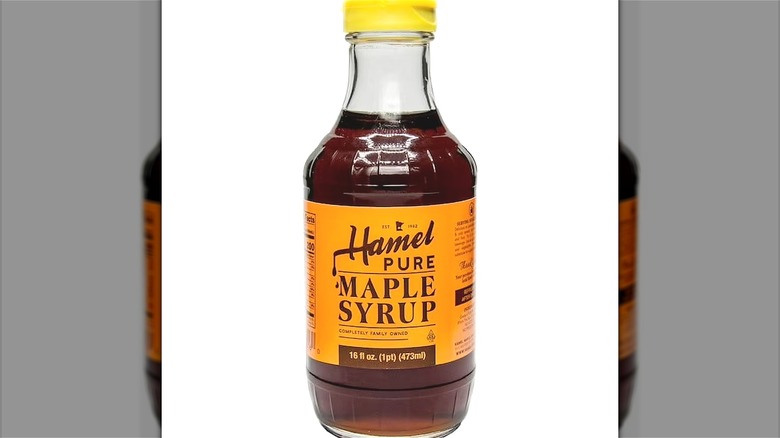 Jar of maple syrup