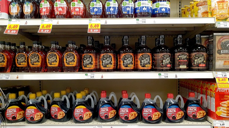 Grocery store maple syrup