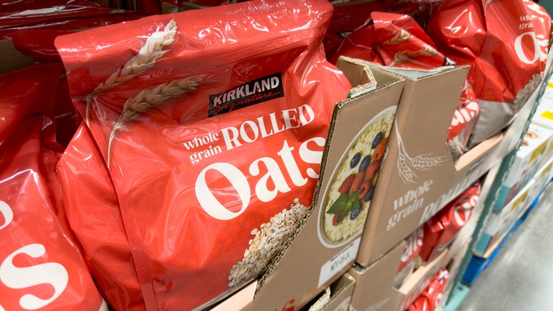 display of Kirkland Rolled Oats