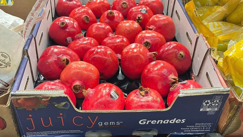 Aldi box of pomegranates