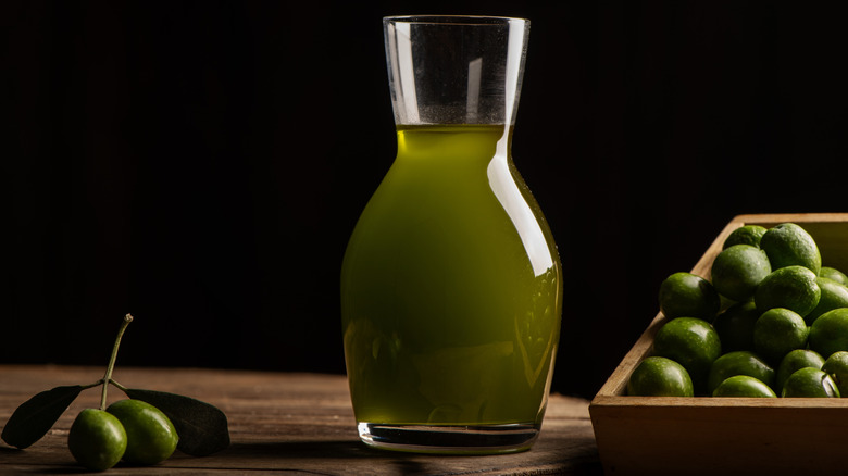 carafe of olive oil