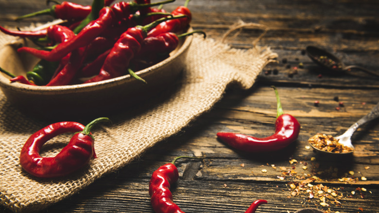 fresh and dried chiles