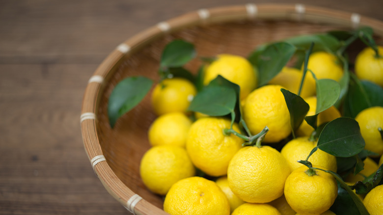 bowl of yuzu