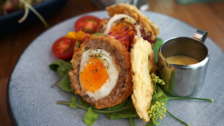 soft-boiled Scotch egg